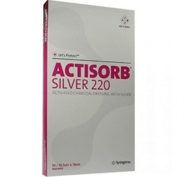 Actisorb Silver 220 10,5cm x 19cm 10 Pezzi
